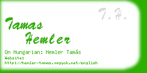 tamas hemler business card